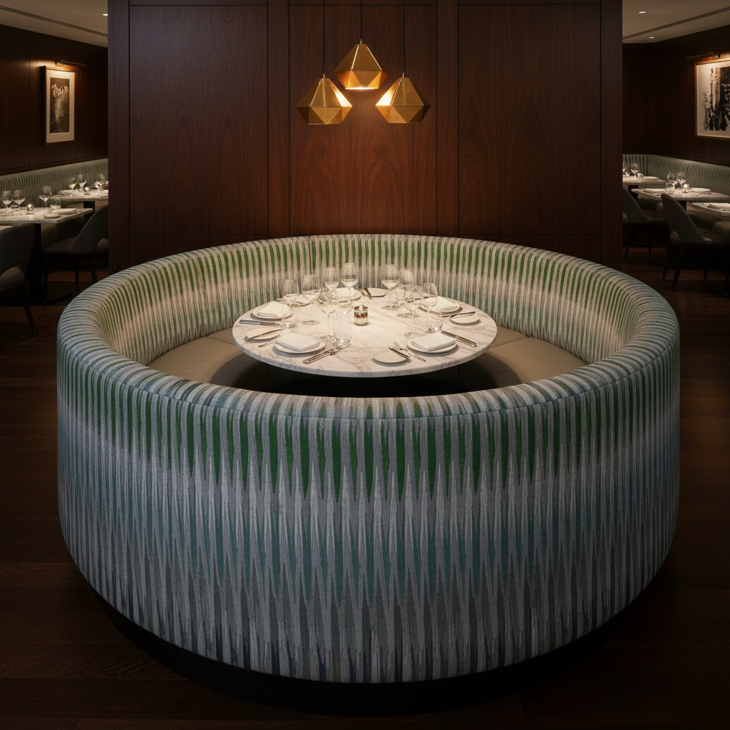 Apache - Verdant Tide Silicone Hybrid Upholstered Banquette | Architectural Fabrics
