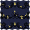 Shuiping de Pillement Velvet Black & Pale Gold on Navy