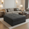 Snake Cay - Ebony Upholstered Ottoman | Architectural Fabrics
