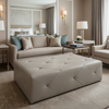 Runaway Bay - Pebble Upholstered Ottoman | Architectural Fabrics