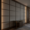 Subtle Linen Weave Charcoal Gray Upholstered Wall Panel | Architectural Fabrics