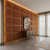 Ultrasuede  Terracotta Brown Upholstered Wall Panel | Ultrasuede Upholstery