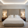 Lime Cay - Ecru Upholstered Headboard | Architectural Fabrics