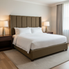 Brushed Linen Weave Bronze Patina Upholstered Headboard | Architectural Fabrics