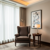 Smooth Subtle Grain Deep Chocolate Upholstered Chair | Architectural Fabrics