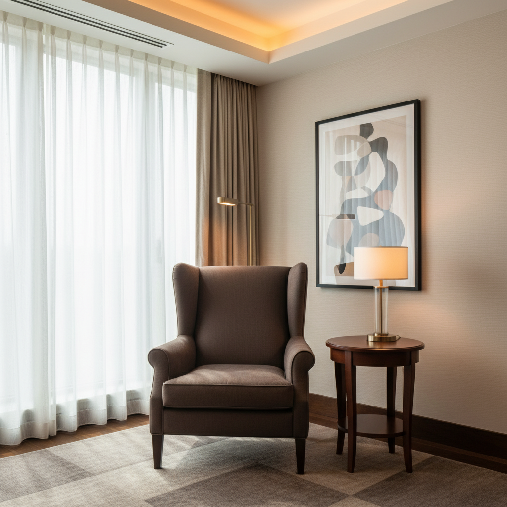 Smooth Subtle Grain Deep Chocolate Upholstered Chair | Architectural Fabrics