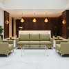 Woven Crosshatch Texture Soft Olive Upholstered Sofa | Architectural Fabrics
