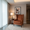 Ultrasuede  Terracotta Brown Upholstered Chair | Ultrasuede Upholstery