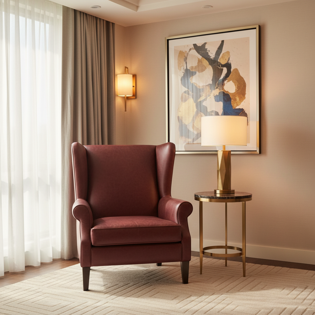 Alamo - Merlot Performance Vinyl Upholstered Chair | Architectural Fabrics