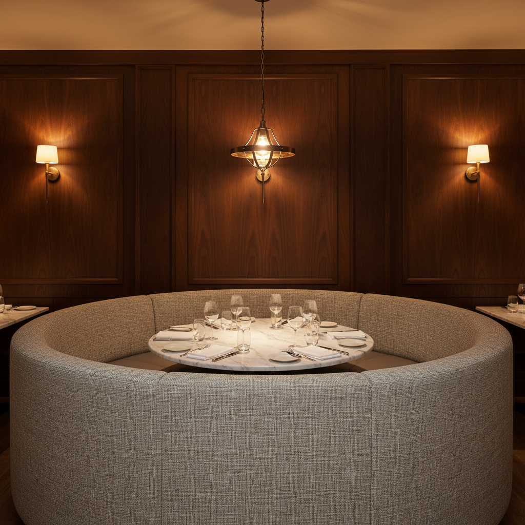 Tweed Bay - Fresco Upholstered Banquette | Architectural Fabrics