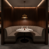Soper Hole - Silver Frost Upholstered Banquette | Architectural Fabrics