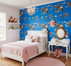 The Original Yeeha 1950's Cowboy - True Blue Mid-Century Modern | Architectural Wallcoverings - Girls Bedroom Room Setting