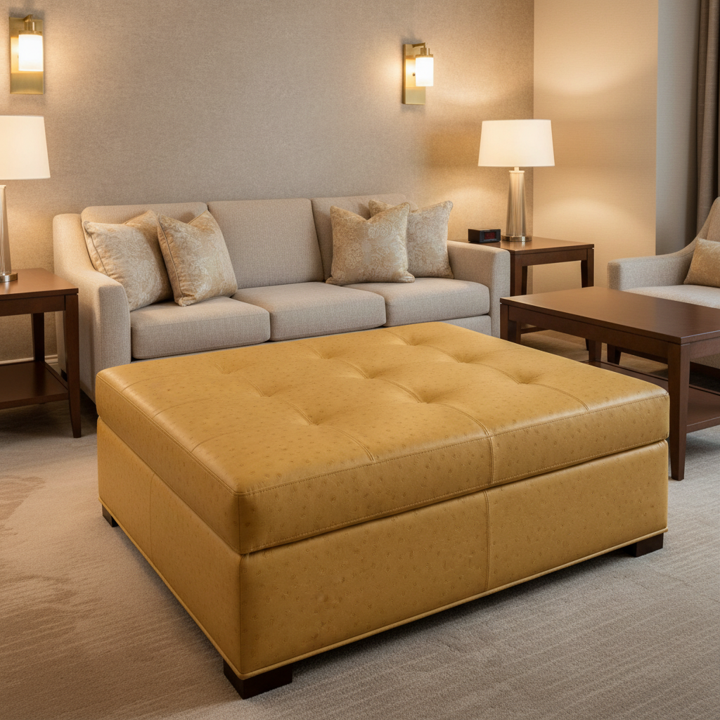 Big Bird - Big Bird Performance Vinyl Upholstered Ottoman | Architectural Fabrics