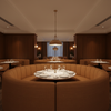 Fine Woven Texture Burnt Sienna Upholstered Banquette | Architectural Fabrics
