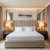 Analog - Oatmeal Etched Polyurethane Upholstered Headboard | Architectural Fabrics