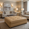 Pinnacle Rock - Camel Upholstered Ottoman | Architectural Fabrics