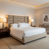 Woven Crosshatch Texture Neutral Beige Upholstered Headboard | Architectural Fabrics