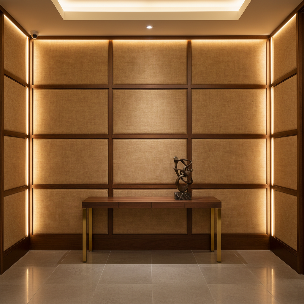 Tortola - Bark Upholstered Wall Panel | Architectural Fabrics