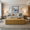 Pinnacle Rock - Daffodil Upholstered Ottoman | Architectural Fabrics