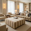 Rocky Mount Sunflower Upholstered Ottoman | Architectural Fabrics