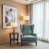Fine Pebble Texture Soft Teal Upholstered Chair | Architectural Fabrics