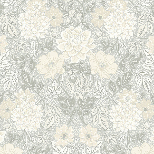 Dahlia Garden Natural — Schumacher
