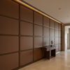 Fine Pebble Grain Rich Umber Upholstered Wall Panel | Architectural Fabrics