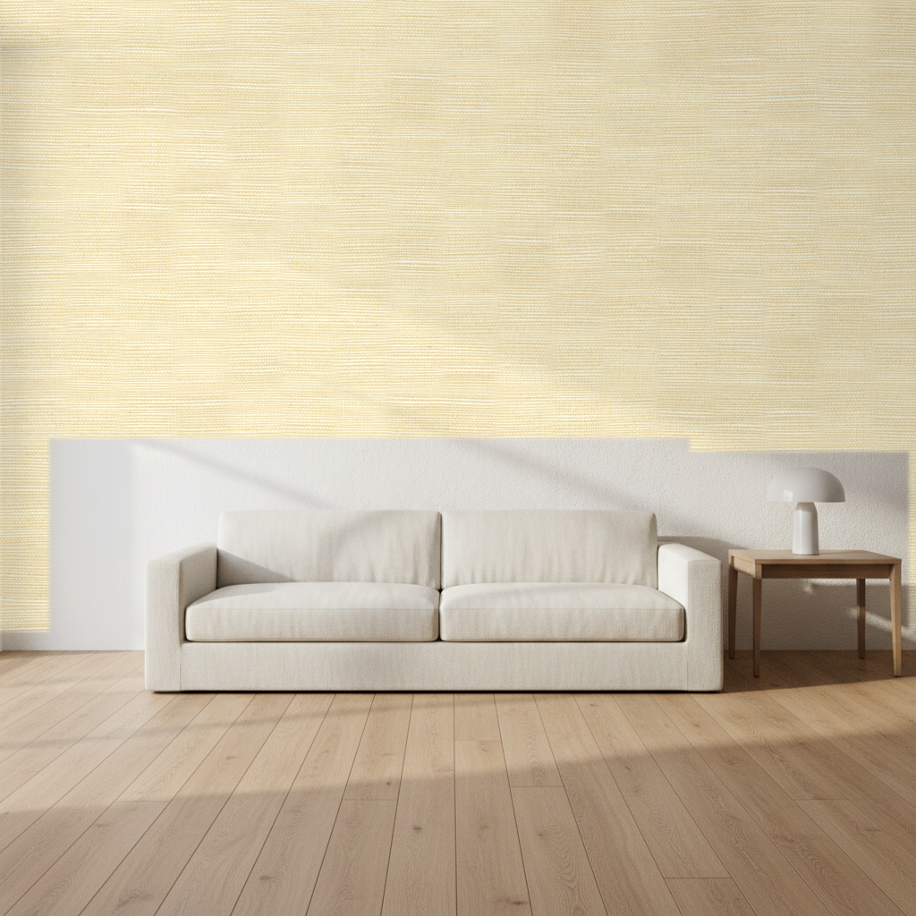 Nantucket Grasscloth Sugar Cookie Wallcovering | Phillipe Romano room setting