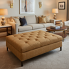 Virgin Gorda - Camel Upholstered Ottoman | Architectural Fabrics