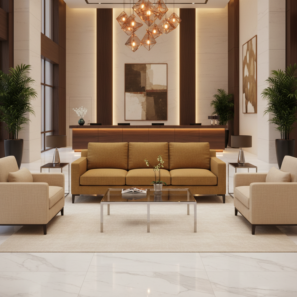 Linen Island - Straw Upholstered Sofa | Architectural Fabrics