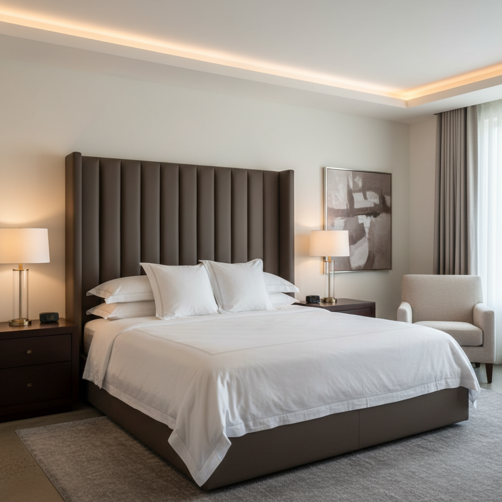 Port Royal - Truffle Upholstered Headboard | Architectural Fabrics