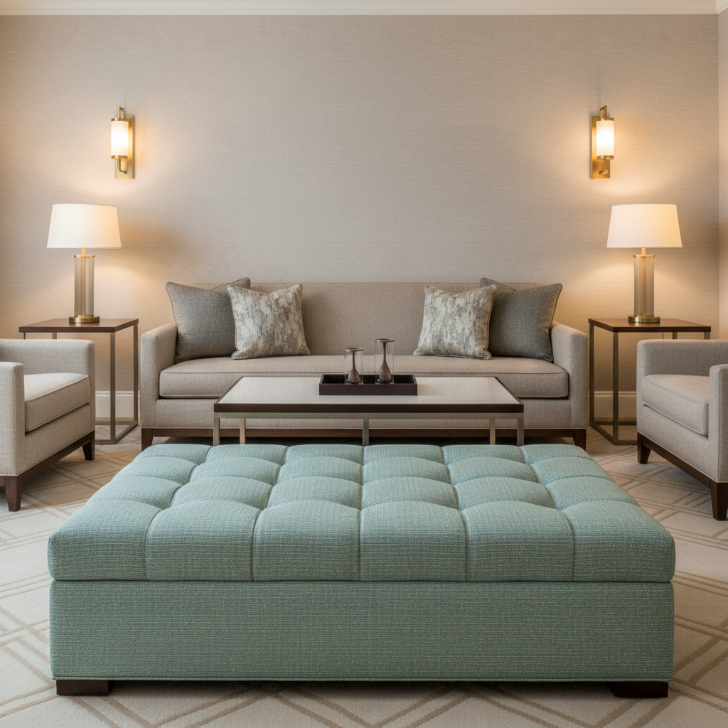 Manchioneel - Fresh Upholstered Ottoman | Architectural Fabrics