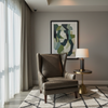 Smooth Pebble Grain Dark Taupe Upholstered Chair | Architectural Fabrics