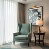 Fine Pebble Grain Seafoam Green Upholstered Chair | Architectural Fabrics