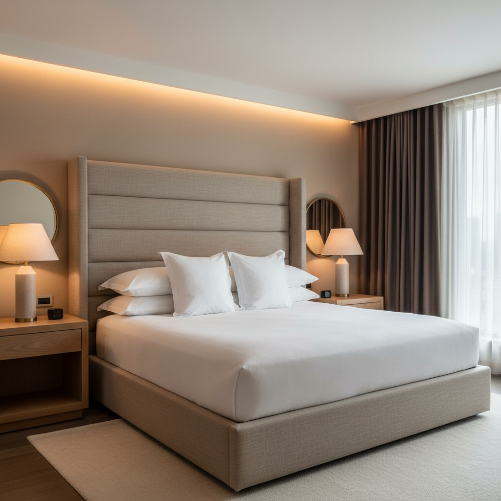 Turneffe - Fossil Upholstered Headboard | Architectural Fabrics