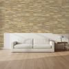 Nantucket Grasscloth Honey Brown & Charcoal Wallcovering | Phillipe Romano room setting