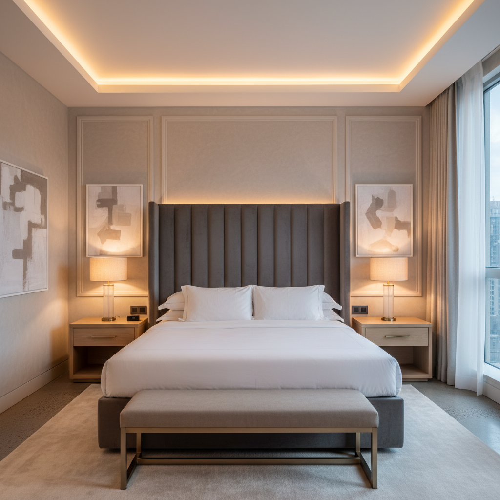 Bedford Sterling Upholstered Headboard | Architectural Fabrics