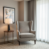 Subtle Textured Grain Soft Stone Upholstered Chair | Architectural Fabrics