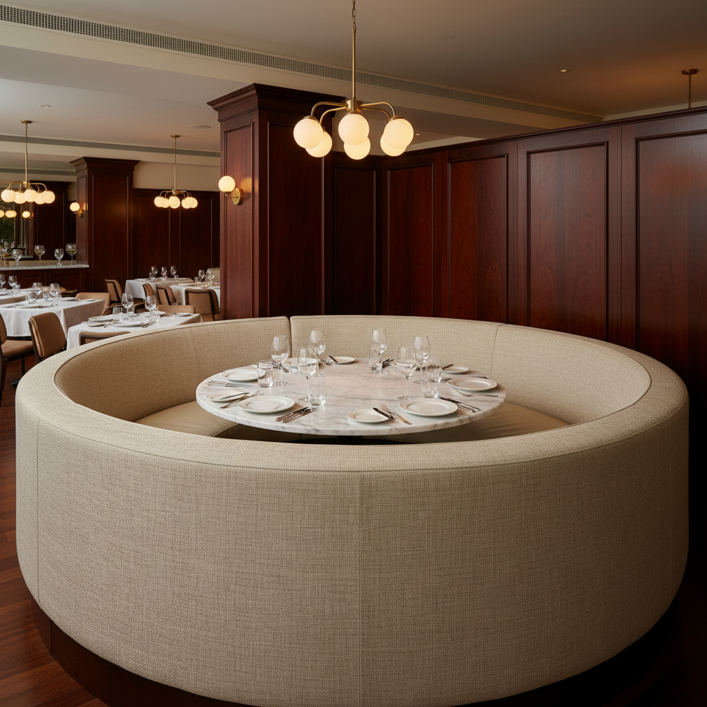 Adagio - Adagio Blackout Fabric Upholstered Banquette | Architectural Fabrics