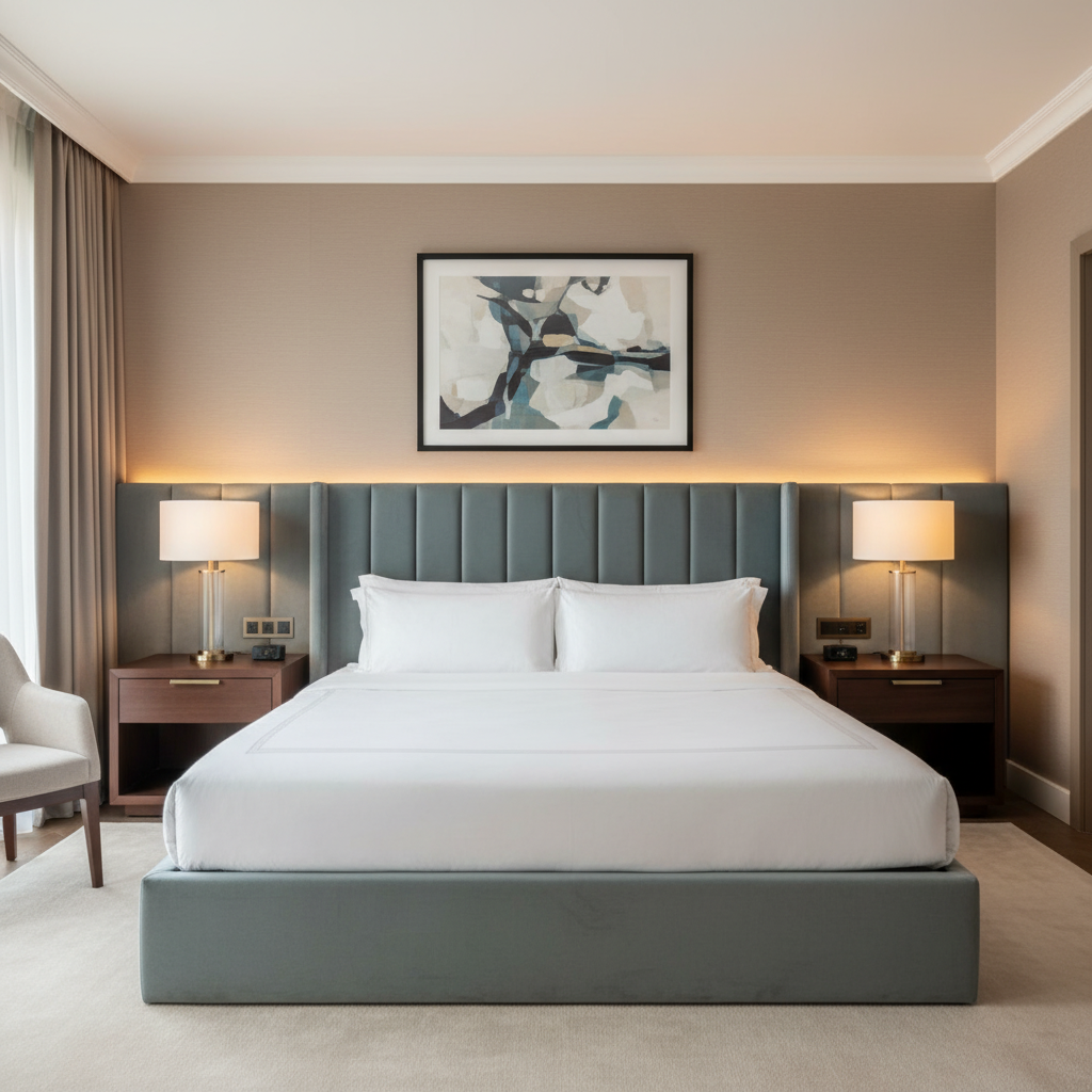 Kralendijk - Blue Moon Upholstered Headboard | Architectural Fabrics
