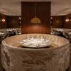 Crushed Velvet Texture Oyster Pearl Upholstered Banquette | Architectural Fabrics