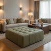 Soufriere - Grass Upholstered Ottoman | Architectural Fabrics
