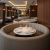 Smooth Pebble Grain Soft Taupe Upholstered Banquette | Architectural Fabrics