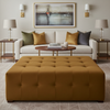 Soper Hole - Rust Upholstered Ottoman | Architectural Fabrics