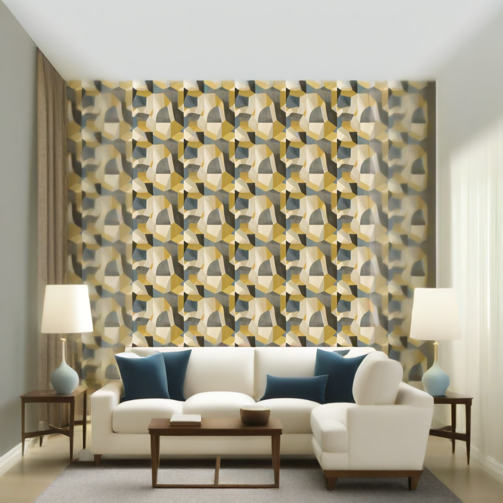 Room Setting - Buildings Copper Wallcovering