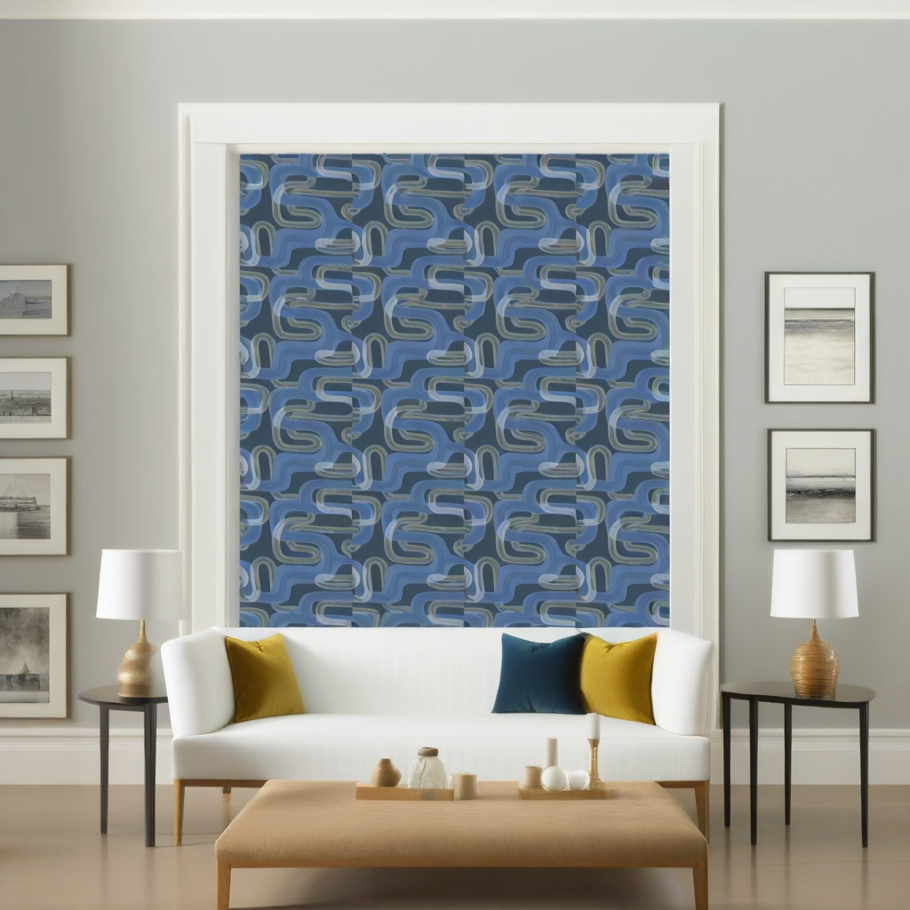 Room Setting - Pipelines Sky Wallcovering