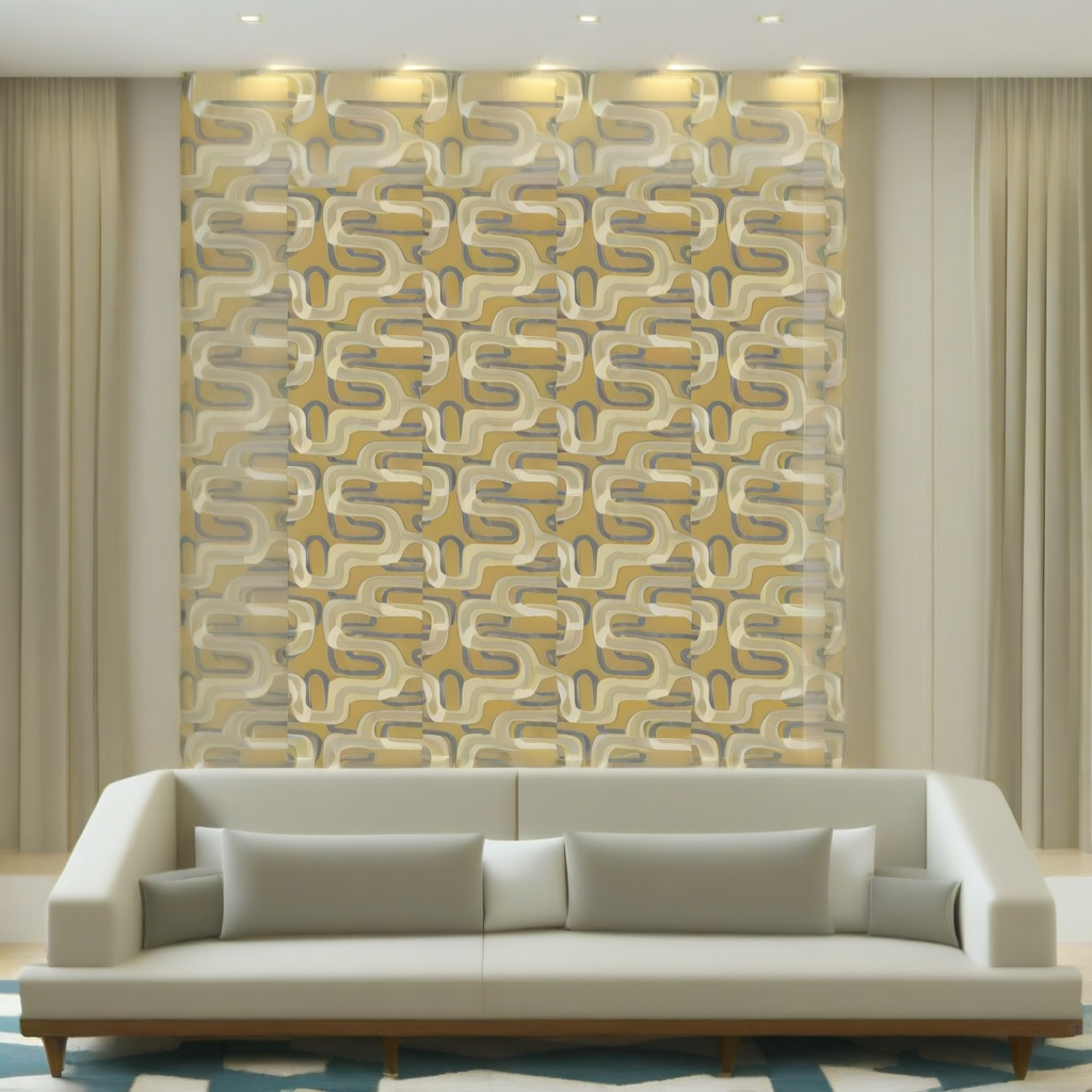Room Setting - Pipelines Copper Wallcovering