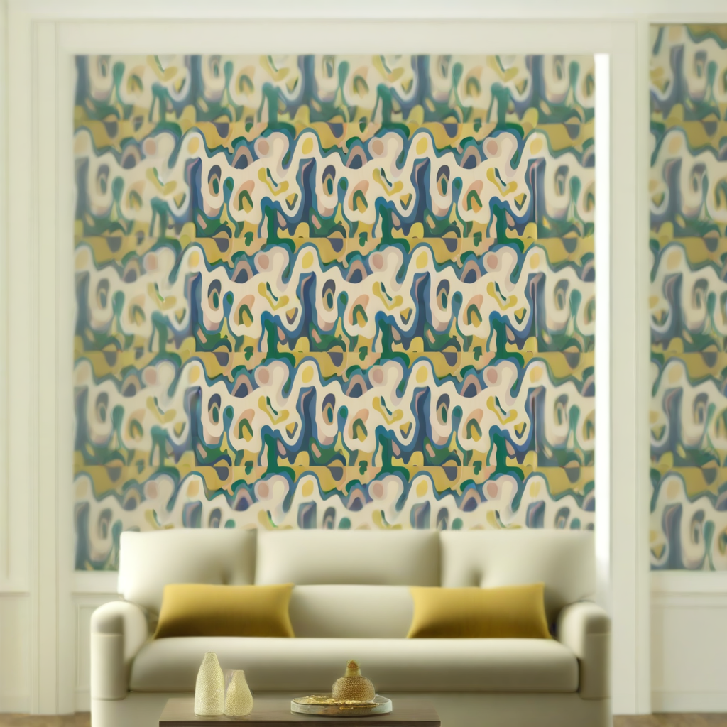 Room Setting - Burle Cobalto Wallcovering