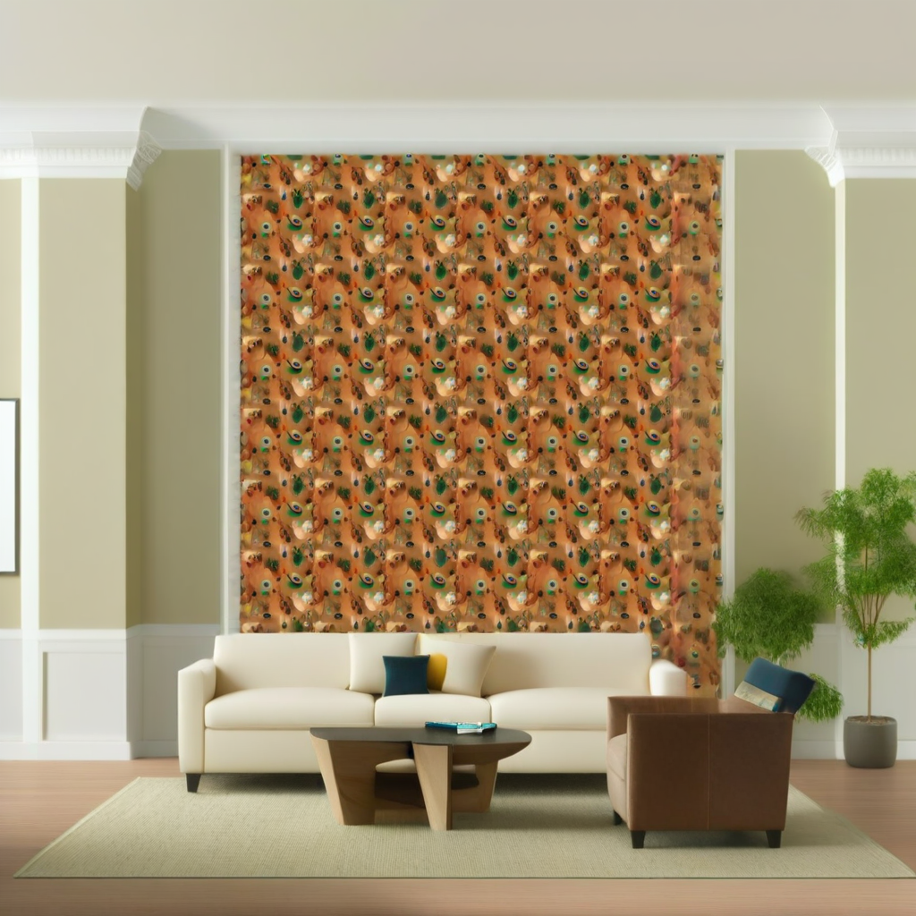 Room Setting - Tropicalia Naranja Wallcovering
