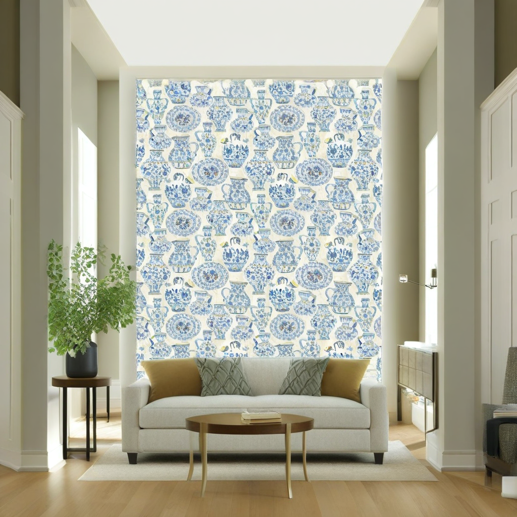 Room Setting - Fajalauzas Blue Wallcovering